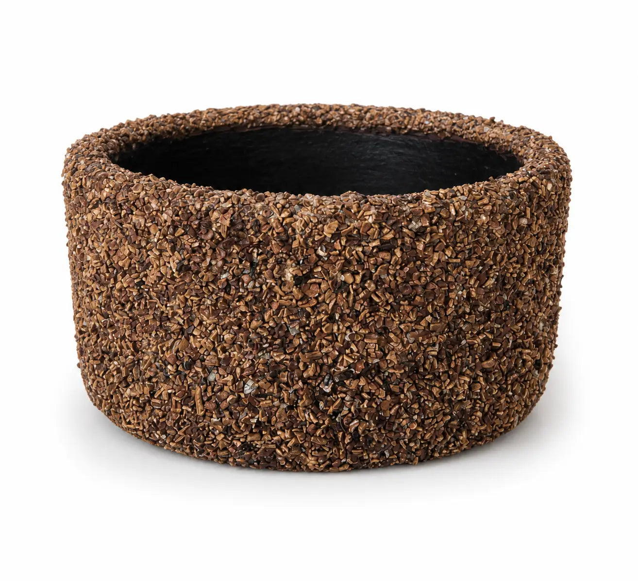 Macetero de Arcilla de Piedras Naturales con Drenaje | Ideal para Regalo y Plantas de Interior y Exterior