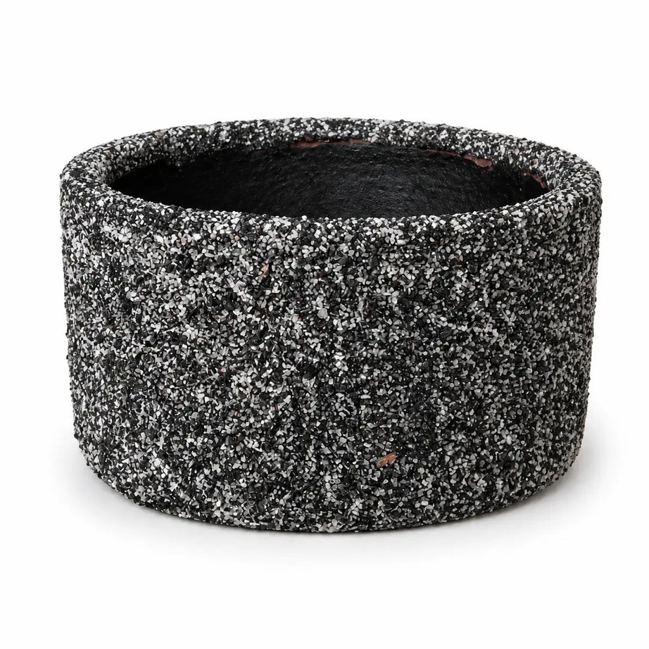Macetero de Arcilla de Piedras Naturales con Drenaje | Ideal para Regalo y Plantas de Interior y Exterior