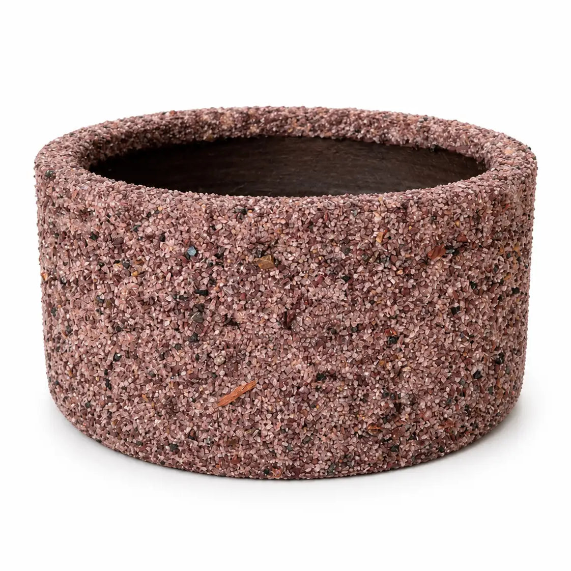 Macetero de Arcilla de Piedras Naturales con Drenaje | Ideal para Regalo y Plantas de Interior y Exterior