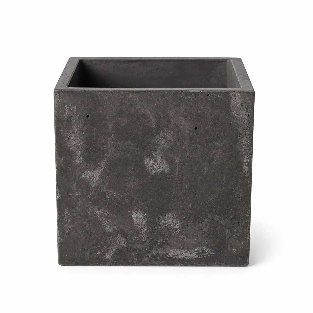 Macetero Cuadrado de Hormigón 12x12 cm con Drenaje | Maceta Moderna para Plantas de Interior y Suculentas