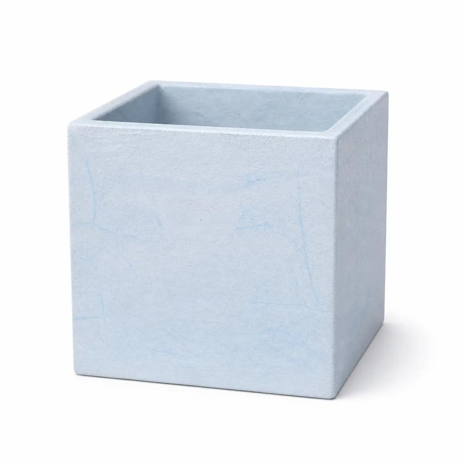 Macetero Cuadrado de Hormigón 12x12 cm con Drenaje | Maceta Moderna para Plantas de Interior y Suculentas