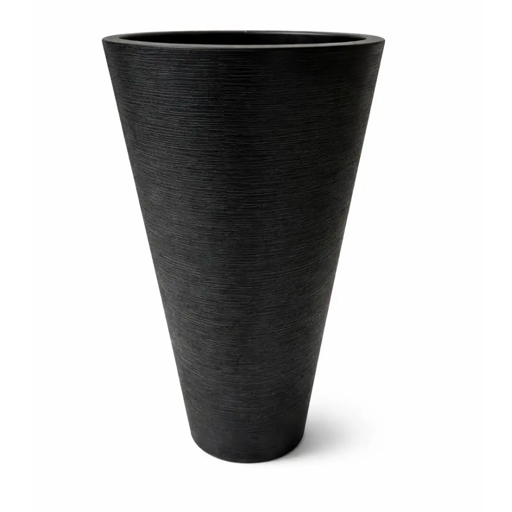 Macetero Cónico de Fibra con Drenaje Desmontable 30x46 cm | Ideal para Plantas de Interior y Exterior