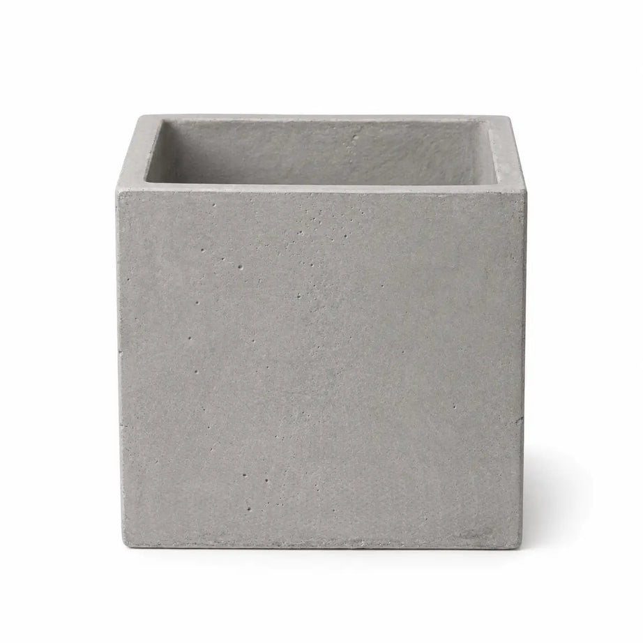 Macetero Cuadrado de Hormigón 12x12 cm con Drenaje | Maceta Moderna para Plantas de Interior y Suculentas